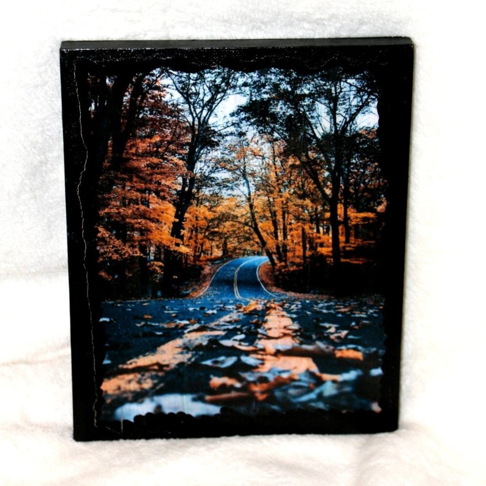 Handmade One Road Wood Art Piece